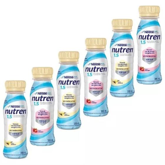 Imagem de Nutren 1.5 Nestlé, Kit C/ 6 Unid. 200ml (escolha O Sabor)