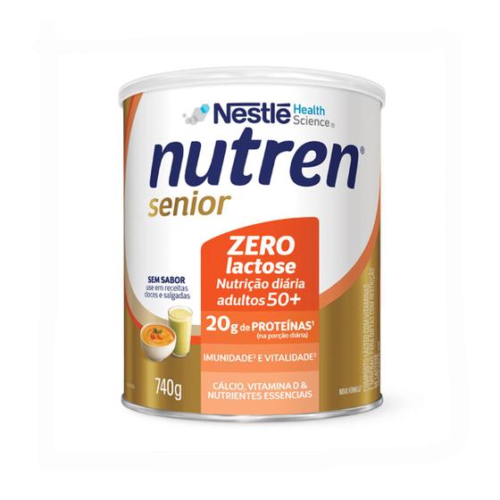 Imagem de Nutren Senior Nutrição Diária Adultos 50+ Sem Sabor Zero Lactose 740g Nestlé