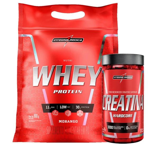 Imagem de Nutri Whey 907g Refil + Creatina 120 Caps Integralmedica