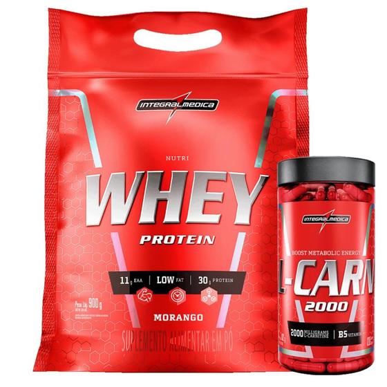 Imagem de Nutri Whey 907g Refil + L-Carnitina 120 Caps Integralmedica