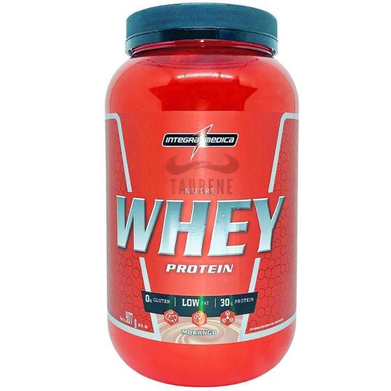 Imagem de Nutri Whey Isolado Conc. Morango 907G Pote - Integralmedica