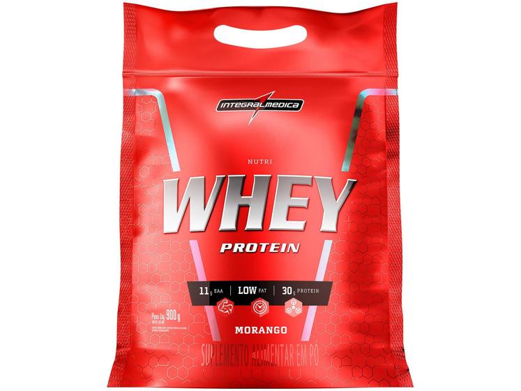 Imagem de Nutri Whey Protein Refil Integralmédica - Morango 900g