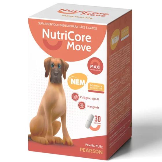 Imagem de NutriCore Move Maxi Suplemento Alimentar para Cães e Gatos 30 Cápsulas - Laboratorio Pearson