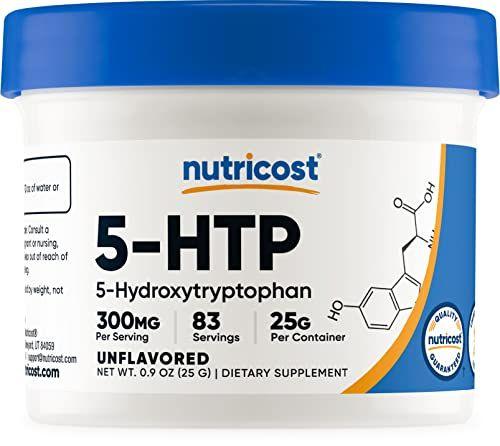 Imagem de Nutricost 5-HTP pó 25 gramas (300mg por porção) - Sem glúten e não-OGM, puro 5-htp