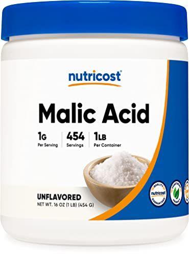 Imagem de Nutricost Ácido Málico em Pó 1LB - Sem Glúten, Não-OGM (454 Gramas)