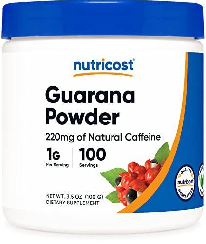 Imagem de Nutricost Guarana Powder 100 Gramas - Suplemento natural de energizador de cafeína brasileira de ervas