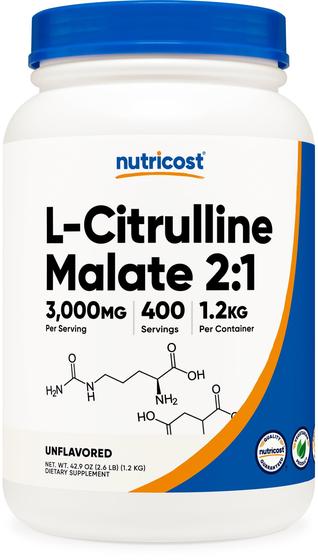 Imagem de Nutricost L-Citrulline Malate Powder (2:1) 1.2KG