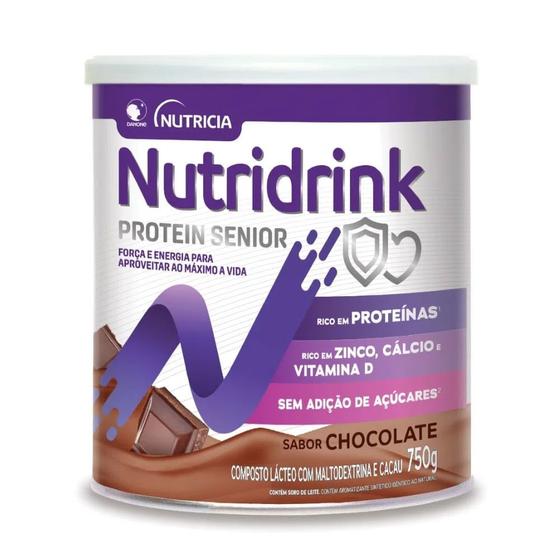 Nutridrink Protein Senior Sabor Chocolate 750g Menor preço em Nutridrink Protein Senior Sabor Chocolate 750g