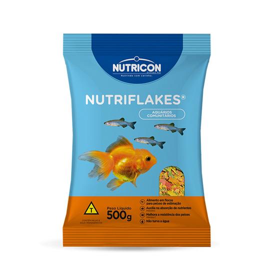 Imagem de Nutriflakes 500g Ração Em Flocos Comida Peixes Ornamentais - Kit 2 unidades