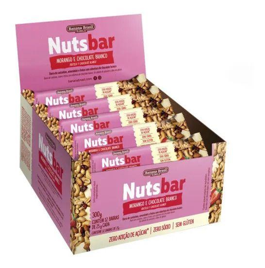 Nuts Bar Banana Brasil 12x25g Todos os Sabores Barra de Cereal