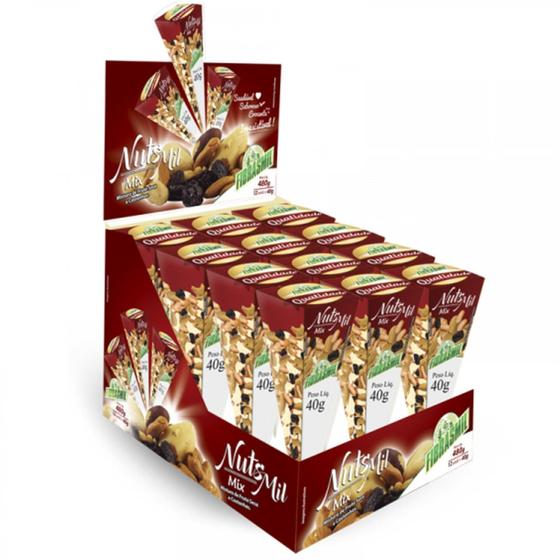 Imagem de Nutsmil Mix Cone Fibrasmil Display Com 12 Unidades De 40G