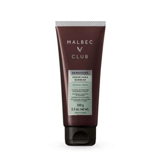 Imagem de O Boticário - Malbec Club Creme para Barbear Sensitive 100g