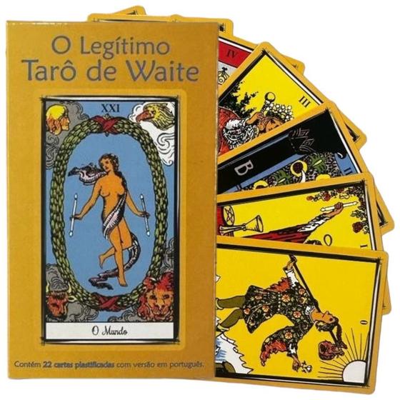 Imagem de O Legítimo Taro Waite 22 Cartas Plastificadas Com Manual