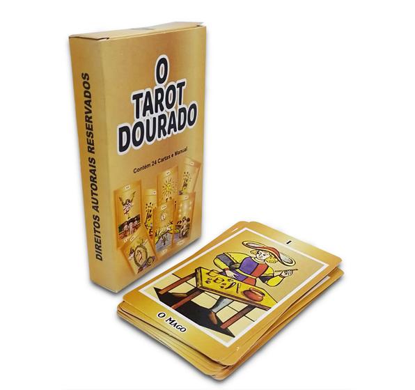 Imagem de O tarot Dourado Extra Grande 24 Cartas com Manual