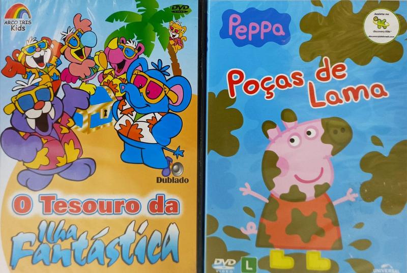 Imagem de O Tesouro Da Ilha Fantástica +Peppa Pig Poças de Lama 2 DVDS