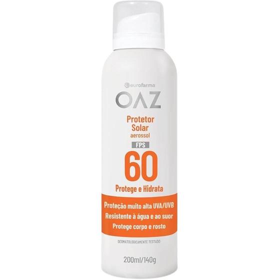 Imagem de Oaz protetor solar aerossol fps60 com 200ml/140g