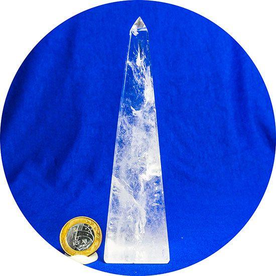 Imagem de Obelisco Quartzo Cristal 14 cm Pedra Natural Classe B 295g