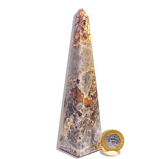 Imagem de Obelisco Quartzo Jiboia Pedra Natural 16 a 17 cm