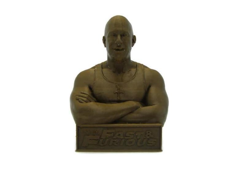 Imagem de Objeto Decorativo Busto Vin Diesel Bronze Bugingaria