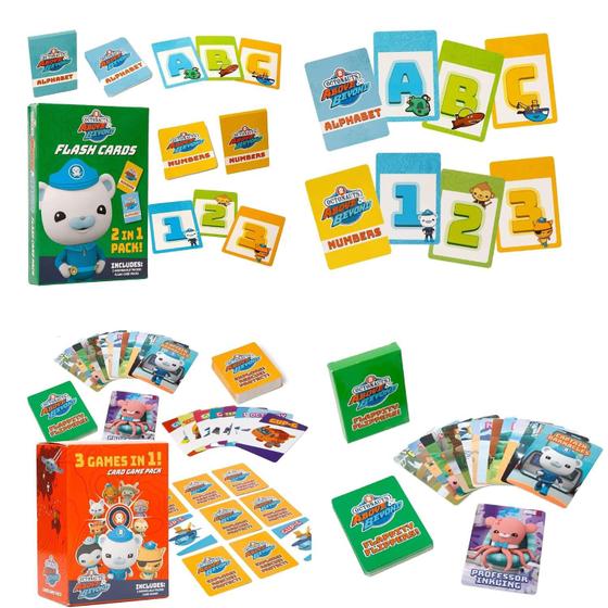 Imagem de Octonauts Kids Card Games & Alfabeto Números Flash Cards Set