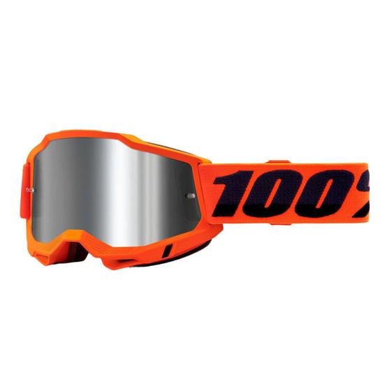 Imagem de Óculos 100% Accuri 2 Goggle Neon/Orange Mirror Silver Flash Lens