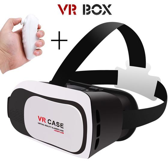 Imagem de Oculos 3d Realidade Virtual Celular Vr Box Filme Jogos Game Videos Controle Remoto Bluetooth
