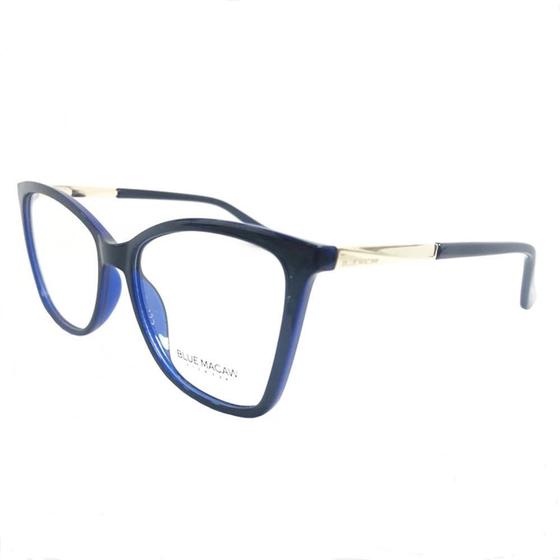 Imagem de Óculos Armação Blue Macaw Br99078 C3 ul Acetato Feminino