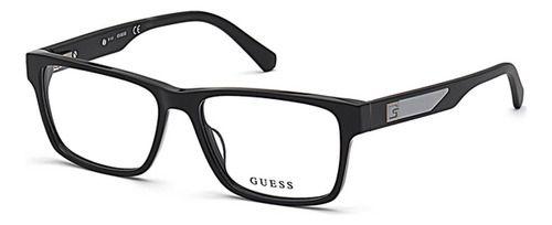 Imagem de Óculos Armação Guess Gu50018 001 Masculino Preto