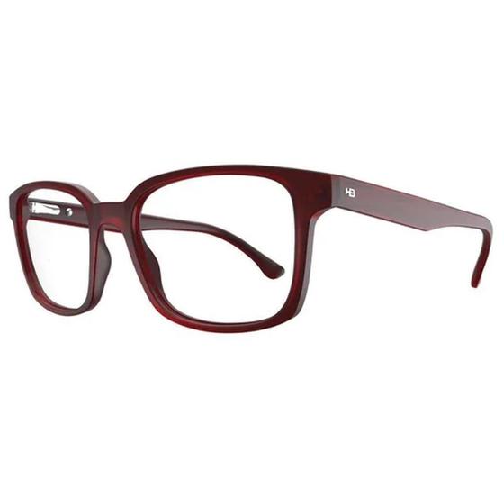 Imagem de Óculos Armação Hb 0411 Masculino Retangular Fosco Vermelho