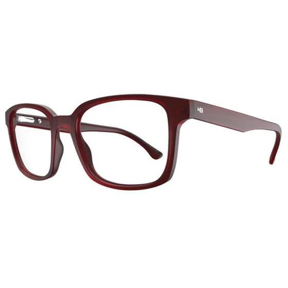 Imagem de Óculos Armação Hb 0411 Masculino Retangular Fosco Vermelho
