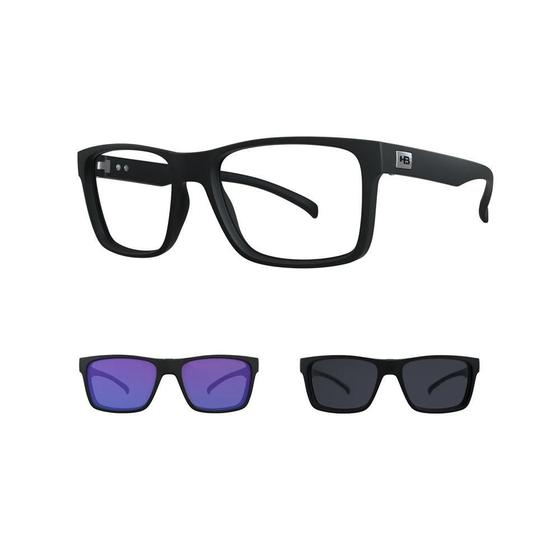 Óculos Armação Hb M.010339 C.0243 Masculino Clip-On Preto Menor preço em Óculos Armação Hb M.010339 C.0243 Masculino Clip-On Preto
