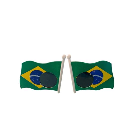 Imagem de Óculos Brasil Torcedor Copa Do Mundo Modelo Bandeira kIT 2 unid.