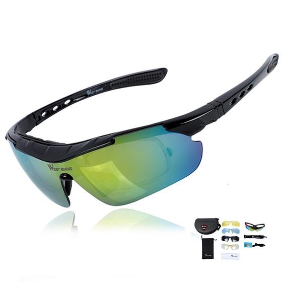 Imagem de Oculos Ciclismo Sol Esportivo Kit Completo 5 Lentes Bike Polarizado Case Acessórios