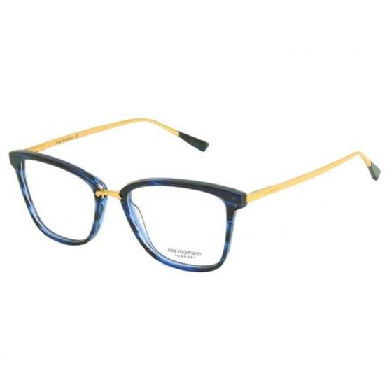 Imagem de Óculos de Grau Ana Hickmann AH6351 E03 Azul Mesclado Dourado