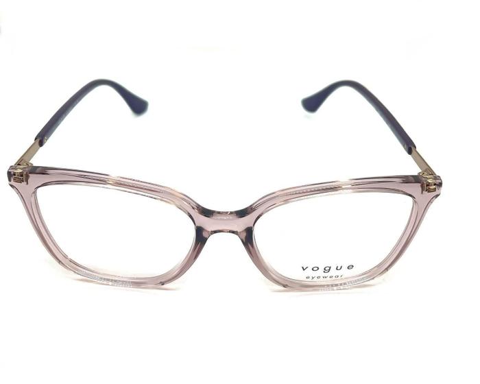 Imagem de Óculos de Grau Vogue Feminino Rosa Translúcido Roxo 53mm