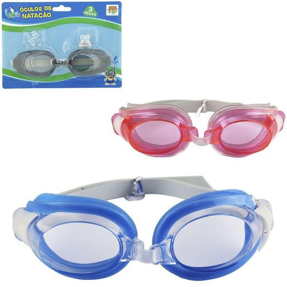 Imagem de Oculos de natacao com protetor de ouvido e nariz dm splash colors na cartela - Dm Smash