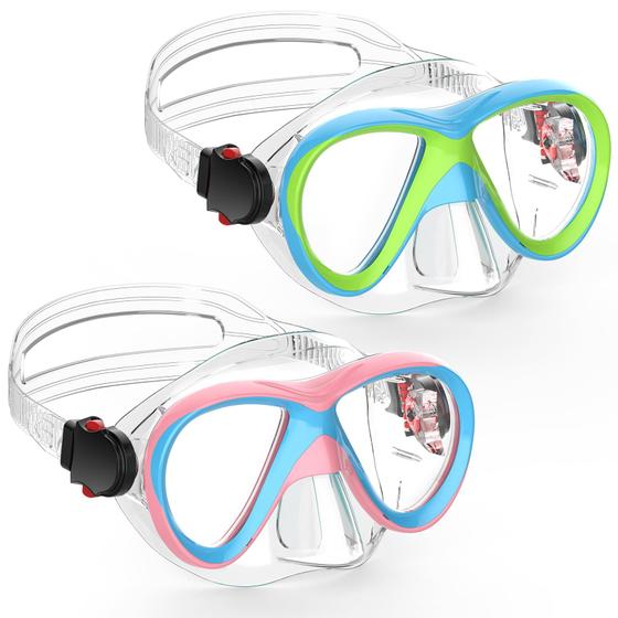 Imagem de Óculos de Natação e Máscara de Mergulho com Snorkel Jwintee para Crianças