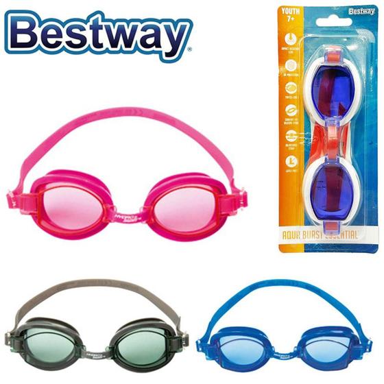 Imagem de Oculos de natacao juvenil colors 15x4,5cm na cartela - BESTWAY/ETILUX