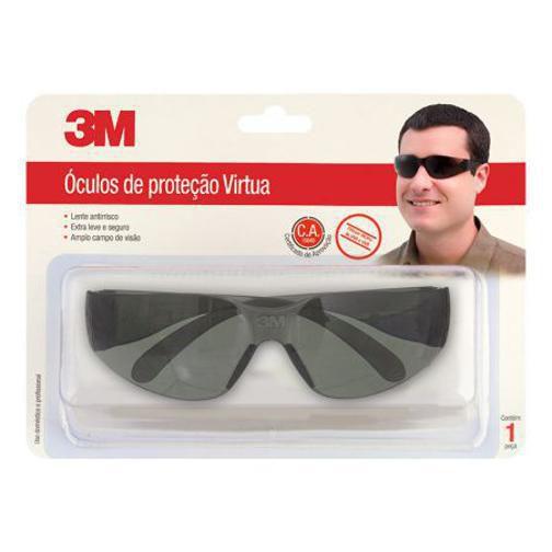 Imagem de Óculos De Proteção Virtua Cinza 3M C.A. 15649