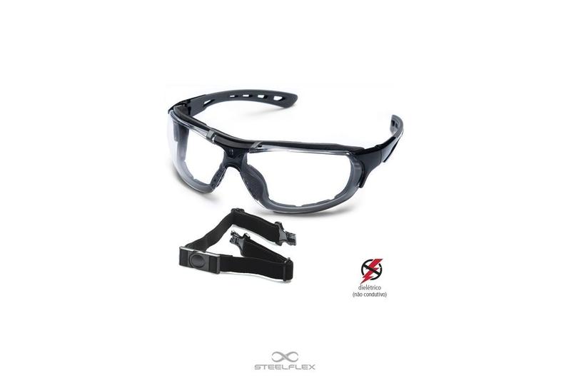 Imagem de Óculos De Segurança Epi Roma Dielétrico Antirrisco Steelflex