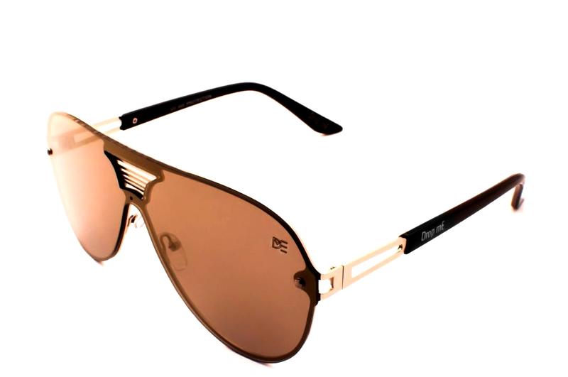 Oculos de sol aviador drop me lente unica espelhado dourado Menor preço em Oculos de sol aviador drop me lente unica espelhado dourado