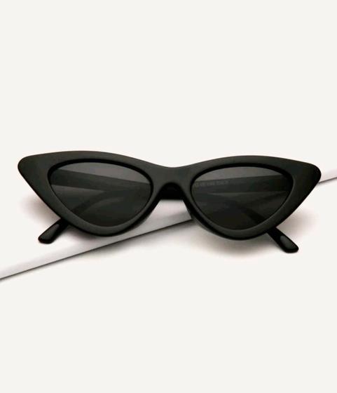Imagem de Óculos de Sol Cat Eye Preto Gatinho Retro Vintage UV400