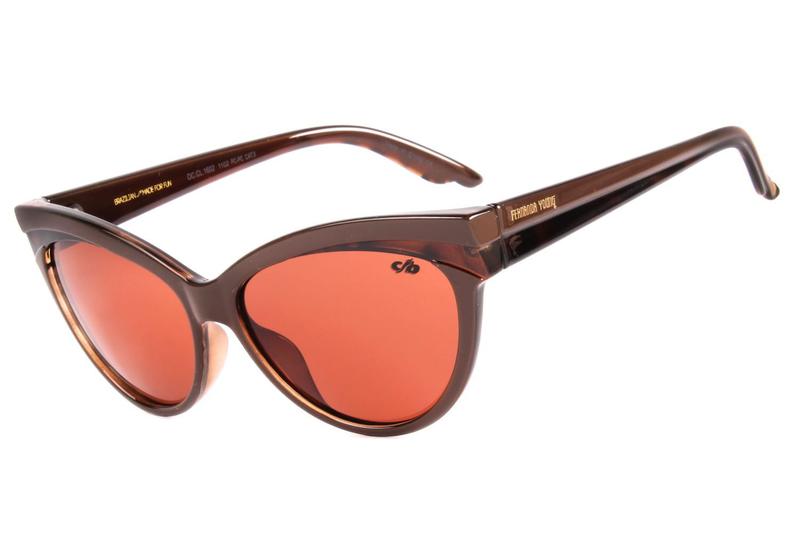 Óculos de Sol Feminino Chilli A Trois Fernanda Marrom 1602 Chilli