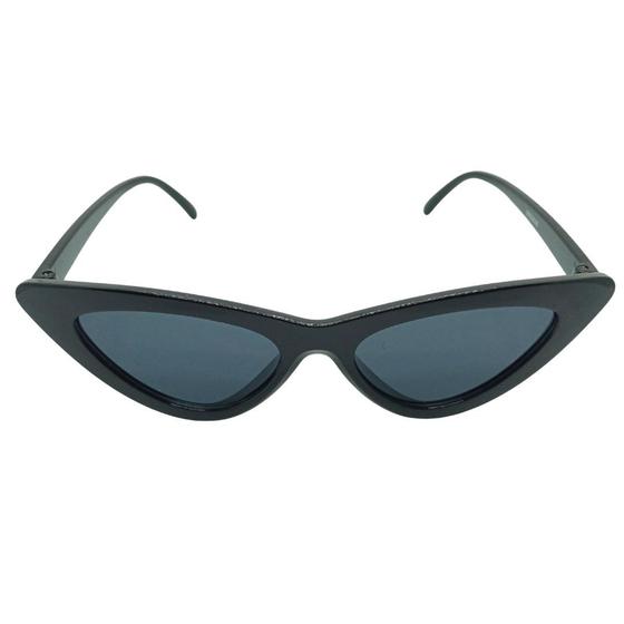 Imagem de Oculos de sol feminino formato gatinho retro vintage preto