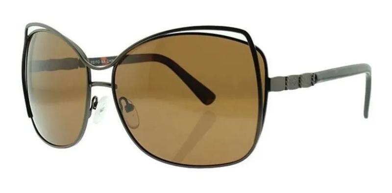 Imagem de Óculos de Sol Feminino Marrom Design Gatinho Polarizado Lentes UV