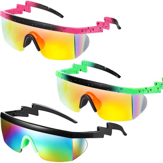 Imagem de Óculos de Sol Frienda Neon Retro - Semi-rimless 80s/90s - Unissex