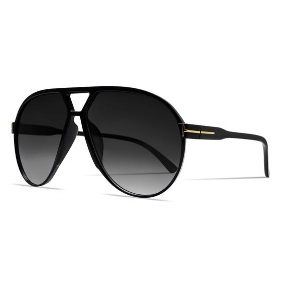 Imagem de Óculos de sol GUVIVI Retro Aviator Oversized 70s Vintage Black