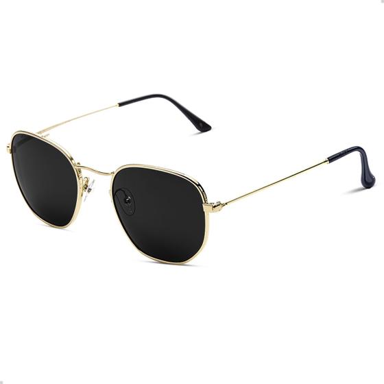 Oculos de Sol Hexagonal Masculino Feminino Clássico Moda Retro Proteção UVA - 20V Imagem de Oculos de Sol Hexagonal Masculino Feminino Clássico Moda Retro Proteção UVA