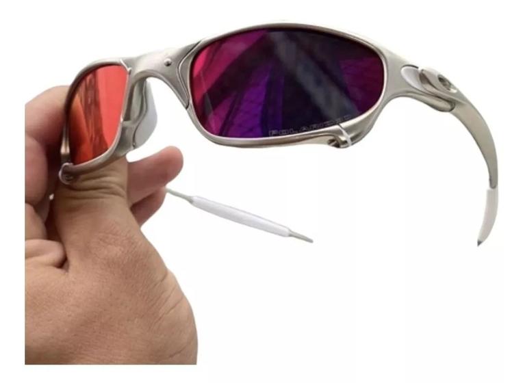Imagem de Oculos De Sol Juliet X-Metal Plasma Lente Vermelho Ruby Vilão Polarizado Pinado Doublex Penny