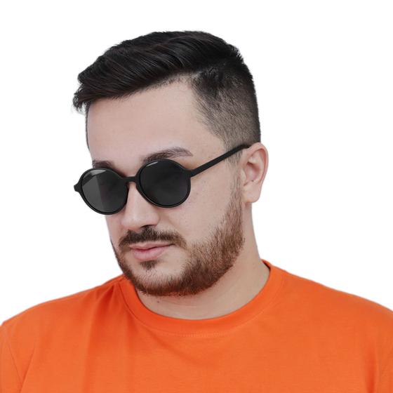 Imagem de Óculos de Sol Masculino Redondo Lentes Polarizadas Envio Imediato Para Todo Brasil